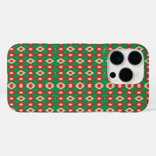 A phone case featuring a vibrant geometric pattern (Rückseite (Horizontal))