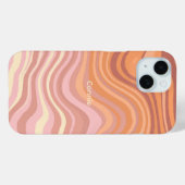 A phone case with sunset colors in waves. (Rückseite (Horizontal))