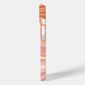 A phone case with sunset colors in waves. (Rückseite / Links)