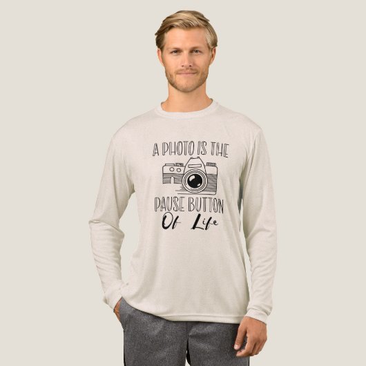A Photo Is The Pause Button Of Life Tri-Blend Shirt (Volle Vorderseite)