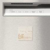 A Picnic: Zwei Damen und ein Gentleman (braun wasc Magnet (In Situ (Geschirrspüler))