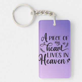 A Piece Of My Heart Lives In Heaven Keychain Schlüsselanhänger