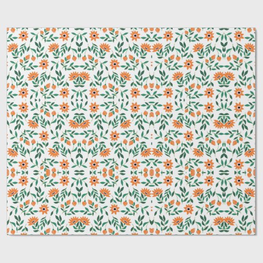 A piece of wrapping paper with a floral pattern geschenkpapier (Flach)