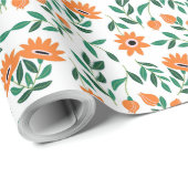 A piece of wrapping paper with a floral pattern geschenkpapier (Rolleneckpunkt)
