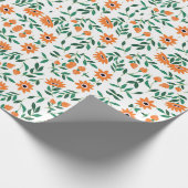A piece of wrapping paper with a floral pattern geschenkpapier (Ecke)