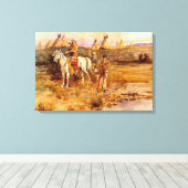 A Piegan Flirtation von Charles M. Russell Leinwanddruck (Insitu (Holzboden))