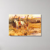 A Piegan Flirtation von Charles M. Russell Leinwanddruck (Vorderseite)