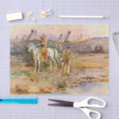 A Piegan Flirtation von Charles Marion Russell Seidenpapier (Handwerk)