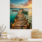 A Pier with Boats Poster (Küche)