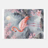 A pink flamingo in a japanese lake - Decoupage Geschenkpapier Set (Vorderseite)