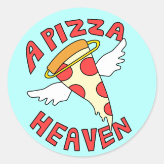 A Pizza Heaven Runder Aufkleber