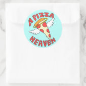 A Pizza Heaven Runder Aufkleber (Tasche)