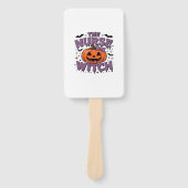 A playful design featuring a pumpkin witch with a fächer (Vorderseite)