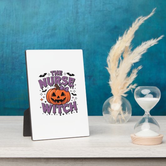 A playful design featuring a pumpkin witch with a  fotoplatte (Seite)