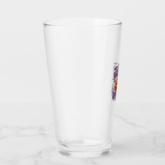 A playful design featuring a pumpkin witch with a glas (Rechts)