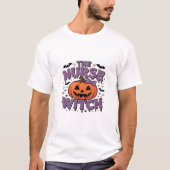 A playful design featuring a pumpkin witch with a  T-Shirt (Vorderseite)