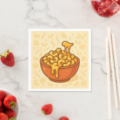 A playful, illustration of Mac and Cheese Serviette (Beispiel)