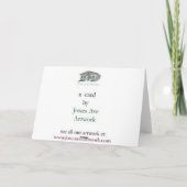 "A Playful Puffin" Horizontal Card Karte (Rückseite)