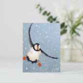"A Playful Puffin" Vertikale Postcard Postkarte (Stehend Vorderseite)