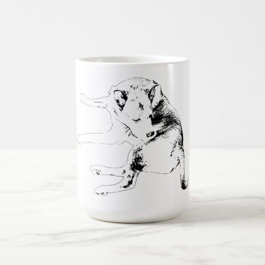 A playful scratch pose brings a light, fun spirit  kaffeetasse (Mittel)
