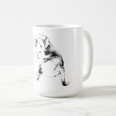 A playful scratch pose brings a light, fun spirit  kaffeetasse (VorderseiteRechts)