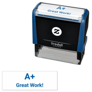A Plus A+ Great Work Custom Text Teacher Grade Permastempel