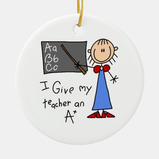 A plus Lehrer Keramik Ornament (Vorne)