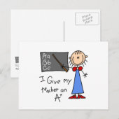 A plus Lehrer Postkarte (Vorne/Hinten)