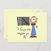 A Plus Lehrer Postkarte (Vorne/Hinten)