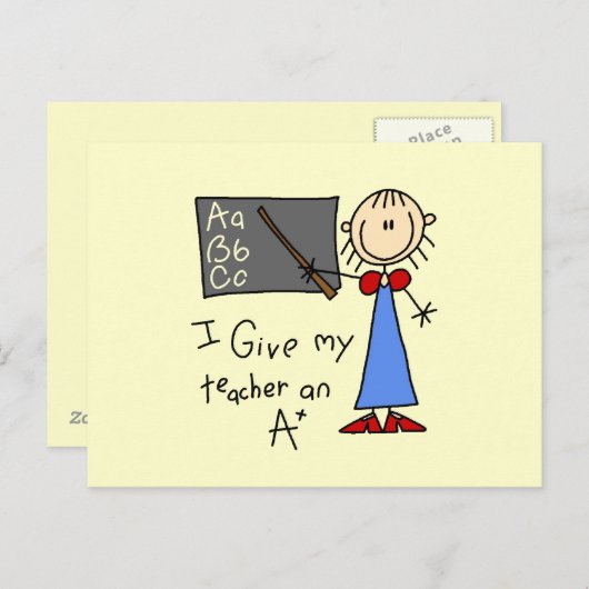 A Plus Lehrer Postkarte (Vorne/Hinten)