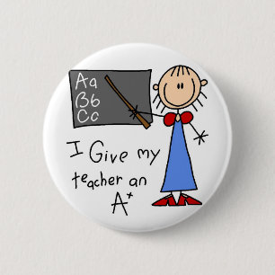 A plus Lehrer-T-Shirts und Geschenke Button
