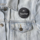 A Plus Teacher Chalkboard Design Geschenk Idee Button (Beispiel)