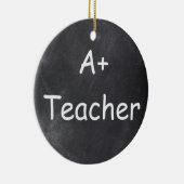 A Plus Teacher Chalkboard Design Geschenk Idee Keramik Ornament (Rechts)