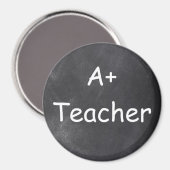 A Plus Teacher Chalkboard Design Geschenk Idee Magnet (Vorderseite/Rückseite)