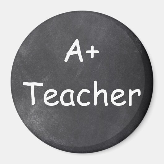 A Plus Teacher Chalkboard Design Geschenk Idee Magnet (Vorne)