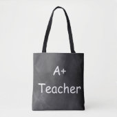 A Plus Teacher Chalkboard Design Geschenk Idee Tasche (Vorderseite)