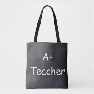 A Plus Teacher Chalkboard Design Geschenk Idee Tasche