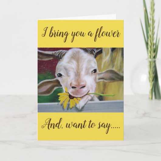 ****A POETIC GOAT*** FILLED WITH LOVE- LOVE CARD KARTE (Vorderseite)
