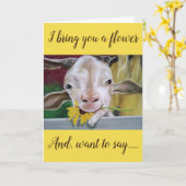 ****A POETIC GOAT*** FILLED WITH LOVE- LOVE CARD KARTE (Gelbe Blume)