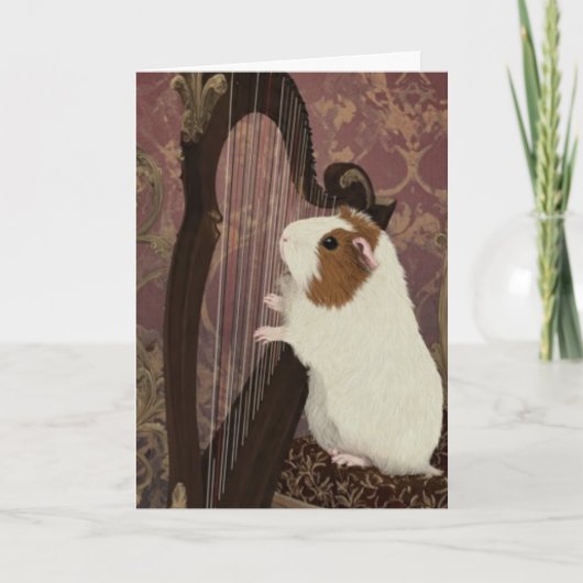 A Polite Performance – Guinea Pig Greeting Card Karte (Vorderseite)