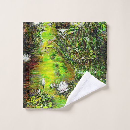 A Pond with Unpure Thoughts Badhandtuch Set (Waschlappen)