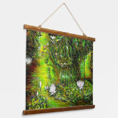 A Pond with Unpure Thoughts Wandteppich Mit Holzrahmen (Gewinkelt)