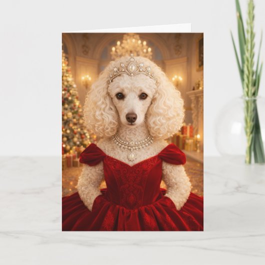 A Poodle Christmas Holiday Card Karte (Vorderseite)