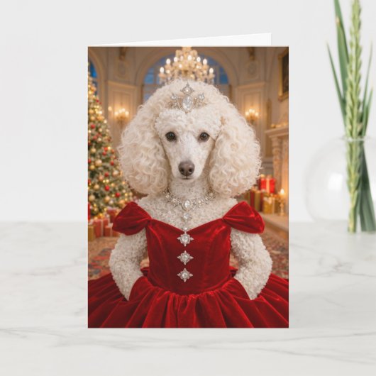 A Poodle Christmas Holiday Card Karte (Vorderseite)
