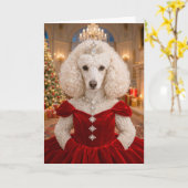 A Poodle Christmas Holiday Card Karte (Gelbe Blume)