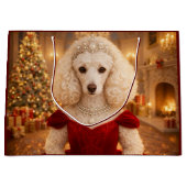 A Poodle Christmas Holiday  Große Geschenktüte (Vorderseite)