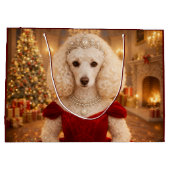 A Poodle Christmas Holiday  Große Geschenktüte (Rückseite)