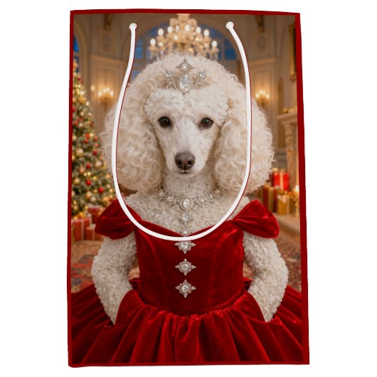A Poodle Christmas Holiday  Mittlere Geschenktüte (Vorderseite)