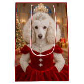 A Poodle Christmas Holiday  Mittlere Geschenktüte (Rückseite)
