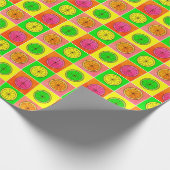 A Popart Orange Geschenkpapier (Ecke)